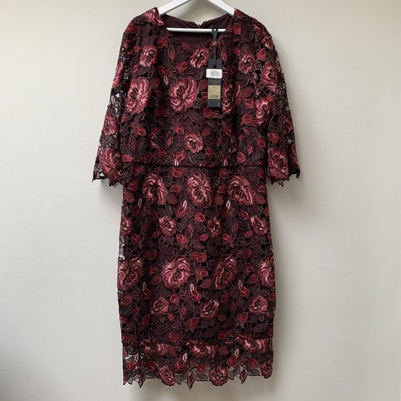 Phase Eight Dresses & Skirts - Phase Eight Occasion Midi Dress UK 18 Lace Overlay Wedding Guest Party New £169